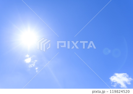 夏の空 太陽と雲 横浜 夏の空 太陽と雲 横浜 119824520