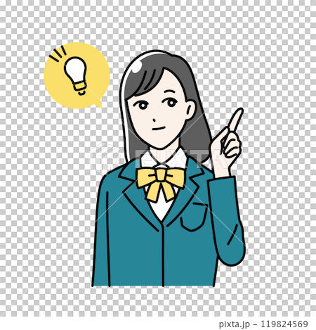 一名學生穿著靈感制服的插圖 119824569