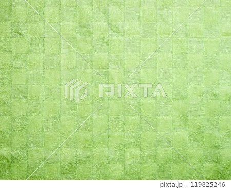 和紙のテクスチャのイメージ素材　格子柄　緑色 119825246
