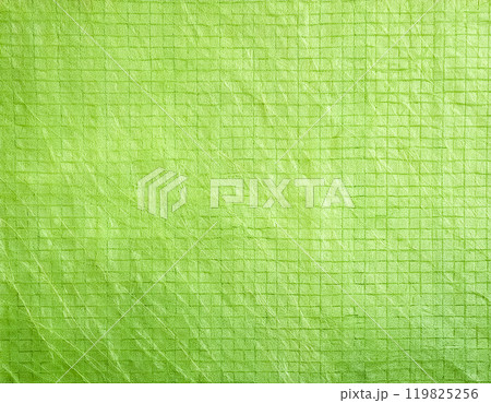 和紙のテクスチャのイメージ素材　格子柄　緑色 119825256