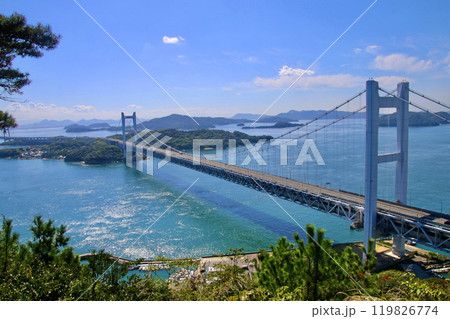 瀬戸大橋・鷲羽山・第一展望台から（岡山県・倉敷市） 119826774