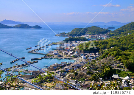瀬戸大橋・鷲羽山・第一展望台から(岡山県・倉敷市) 瀬戸大橋・鷲羽山・第一展望台から(岡山県・倉敷市) 119826778