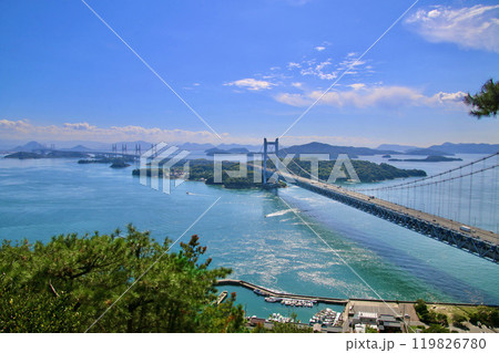 瀬戸大橋・鷲羽山・第一展望台から(岡山県・倉敷市) 瀬戸大橋・鷲羽山・第一展望台から(岡山県・倉敷市) 119826780