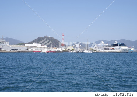 元宇品から眺めた広島港の景色 元宇品から眺めた広島港の景色 119826818