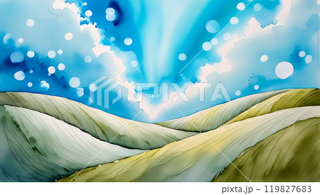 Nature background, watercolor style 119827683