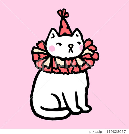 Cute white cat Cute white cat 119828037