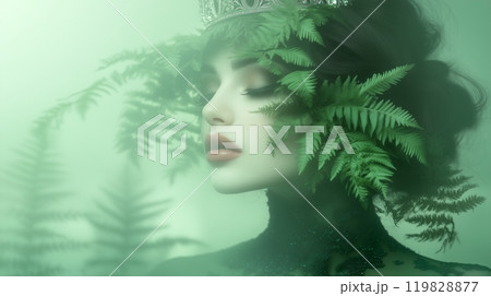 Mysterious girl in forest fairy brazil 119828877