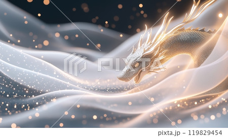 Moon Festival. Background of the symbol Dragon, a revered mystical creature in different cultures. 119829454