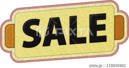 Exclusive patchwork style sale badge with unique embroidery design for your collection 119830902