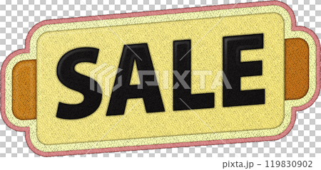 Exclusive patchwork style sale badge with unique embroidery design for your collection 119830902