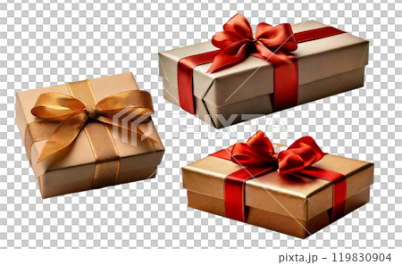 ギフトラッピング・プレゼントのイメージ素材透過 image of gift（PNG） 119830904