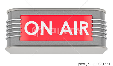 On Air Sign Lightbox, 3D rendering 119831373