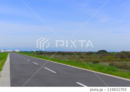 埼玉県幸手市江戸川サイクリングロード2024年10月 119831703