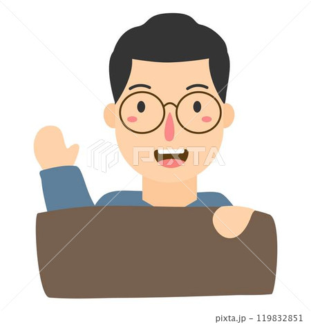 man gesture illustration 119832851