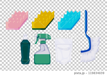 廚房清潔工具和清潔劑套裝| 標準廚房清潔工具 119834839