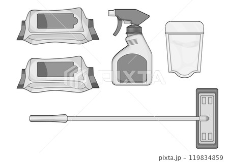 床掃除用道具と洗剤セット|スタンダードなリビング掃除用具 床掃除用道具と洗剤セット|スタンダードなリビング掃除用具 119834859