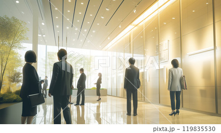 会議、商談、ビジネスシーンをイメージさせる画像素材 119835530