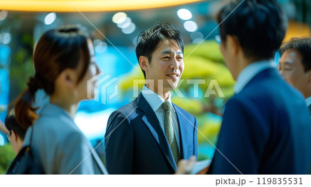 会議、商談、ビジネスシーンをイメージさせる画像素材 119835531