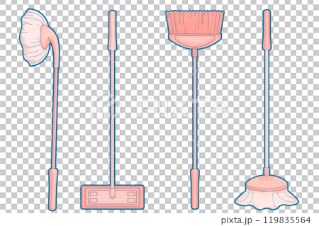 Mop and cleaning brush set | Floor and wall cleaning tools 119835564