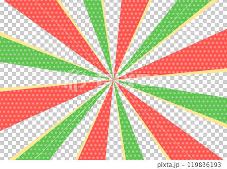 Polka dot sunburst background material (Christmas colors) 119836193