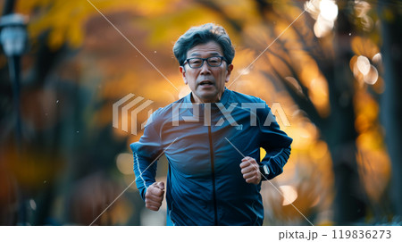 くたびれた感じのする日本人のおじさん くたびれた感じのする日本人のおじさん 119836273