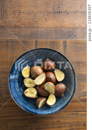 蒸し栗 119836307