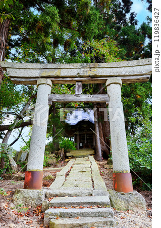 猫神社の鳥居（縦） 119836427