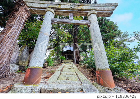 猫の宮の石鳥居 119836428