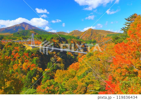 秋の九重夢大吊橋（大分県九重町） 119836434