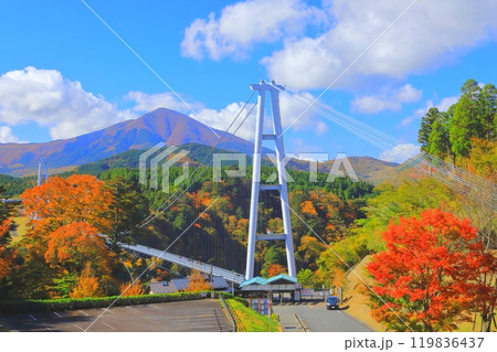 秋の九重夢大吊橋（大分県九重町） 119836437