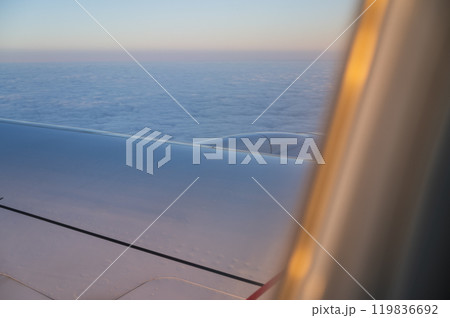 Airplane Wing during Flight Airplane Wing during Flight 119836692