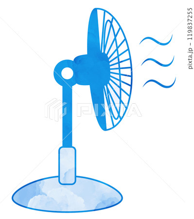 イラスト素材　扇風機　横向き　水彩 119837255