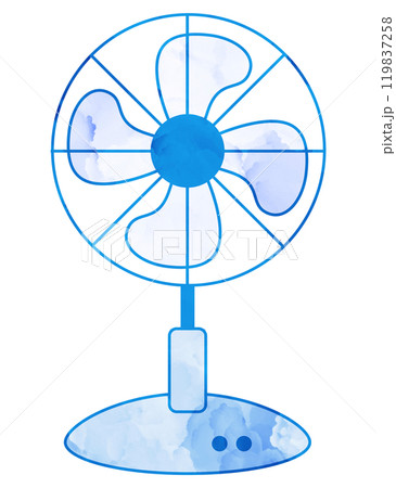 イラスト素材 扇風機 水彩 イラスト素材 扇風機 水彩 119837258