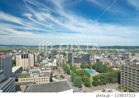 【呉羽山公園 展望台からの風景】 富山県富山市安養坊 119837313