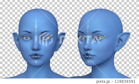 女性外星人臉 女性外星人臉 119838391