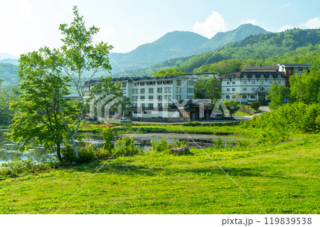 《長野県》新緑の志賀高原・蓮池 119839538