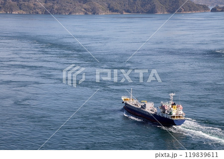 来島海峡大橋より斎灘に向かう貨物船 119839611