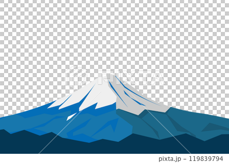 シンプルな富士山のイラスト 119839794