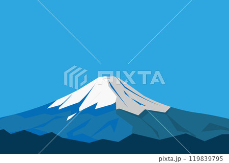 空と富士山の背景イラスト 横 空と富士山の背景イラスト 横 119839795
