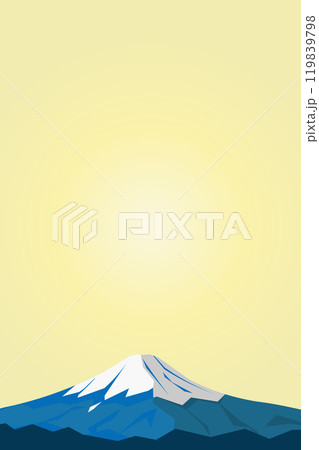 富士山と背景のイラスト 縦 富士山と背景のイラスト 縦 119839798