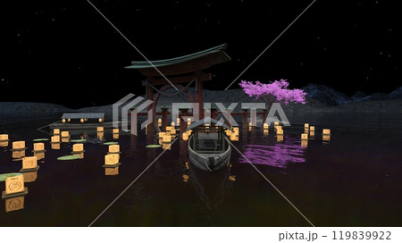 海に浮かぶ鳥居 119839922