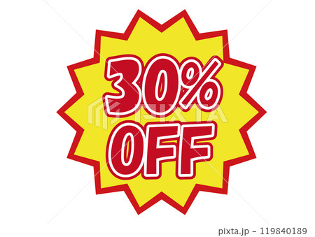 販促POP30%OFF 販促POP30%OFF 119840189