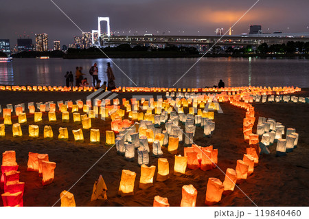 《東京都》お台場海の灯まつり・お台場海浜公園の夜景 119840460