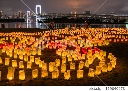 《東京都》お台場海の灯まつり・お台場海浜公園の夜景 119840478