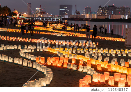 《東京都》お台場海の灯まつり・お台場海浜公園の夜景 119840557