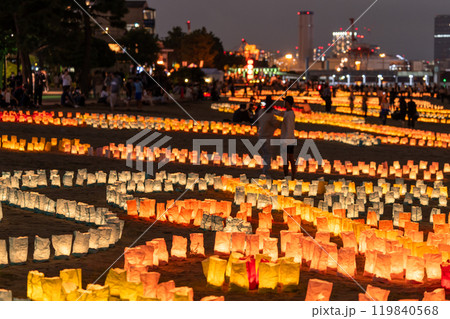 《東京都》お台場海の灯まつり・お台場海浜公園の夜景 119840568