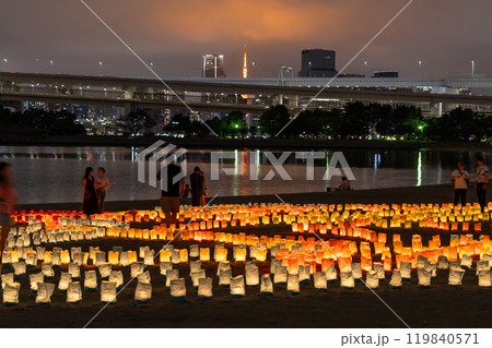 《東京都》お台場海の灯まつり・お台場海浜公園の夜景 119840571
