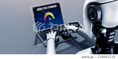 Computer software evaluating website loading speed snugly. 119841118