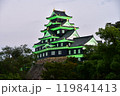 岡山城03 本丸 天守 ライトアップ 119841413