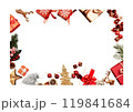 クリスマスのかわいいフレームイラスト 119841684